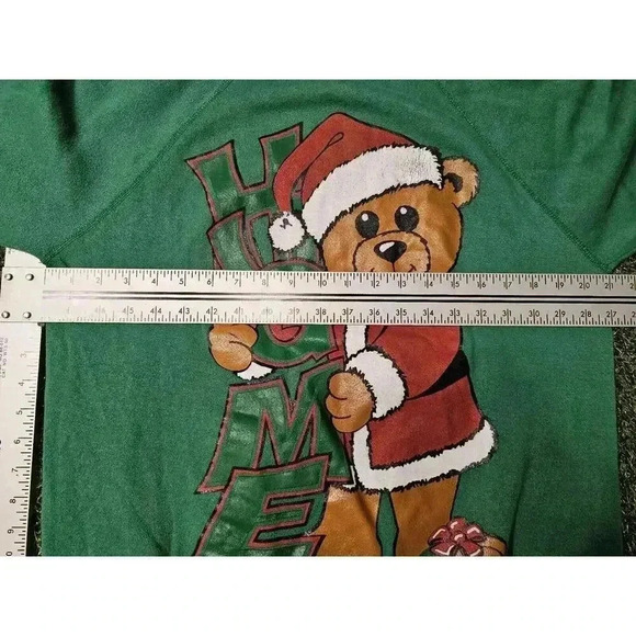 Vintage Teddy Bear Santa Hug Me Crewneck Sweatshirt XL Tultex - Picture 4 of 6